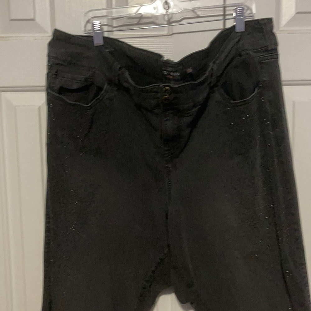 Torrid size 28 black jeggings with gems